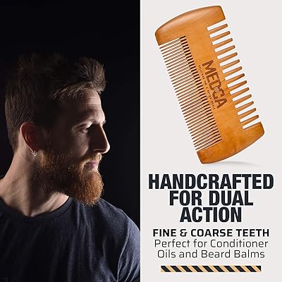 Buy Wooden Beard And Comb Set For Men Perfect For Beards Head Hair And Mustaches Men S Grooming Kit For Styling Applying Beard Oils And Balms For Better Hair Care Growth And