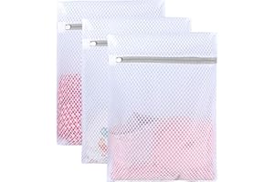 Mesh Laundry Bag - 3 Pack Durable and Reusable Wash Bag Travel Organization Bag for Garment, Bath Towels, Bed Sheet (11Inch x 16Inch) by YMHB