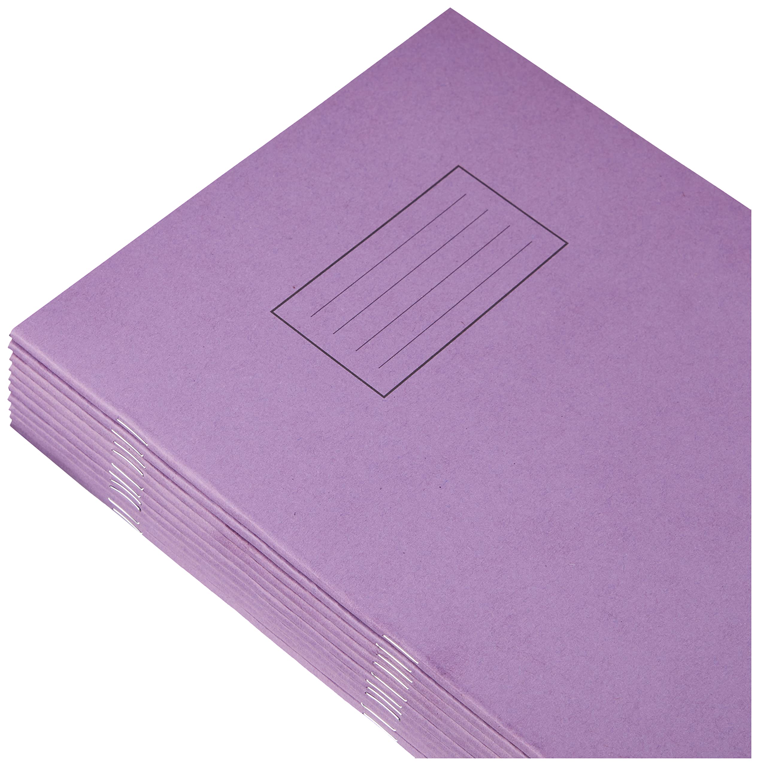 Silvine Exercise Book Ruled with Margin A4 Purple (Pack of 10),9x7