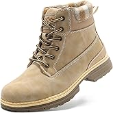 COTTIMO Womens Hiking Snow Winter Boots- Ladies Casual Outdoor Lightweight Ankle Boots Work Backpacking Lace up Fur Lined Walking Trekking Shoes