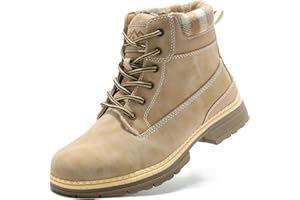 COTTIMO Womens Hiking Snow Winter Boots- Ladies Casual Outdoor Lightweight Ankle Boots Work Backpacking Lace up Fur Lined Walking Trekking Shoes