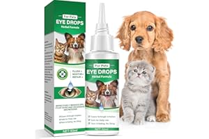PLAZALA Dog Eye Drops, Eye Drops for Dogs,Dog Eye Infection Treatment, Dog Eye Wash for Cleaning Tear Streaks and Removing Eye Stains & Relieving Dryness