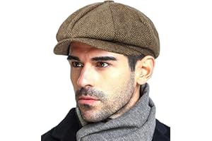 PANPACSIGHT Fashion Men’s Classic Newsboy Gatsby Hat Blend Wool Vintage Flat Ivy Cabbie Cap Boyfriend Gifts(Medium/Large/X-Large)