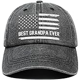 Grandpa Gifts, Grandpa Hat, Christmas Fathers Day Birthday Gifts for Grandpas - Adjustable Washed Cotton Baseball Cap