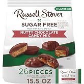 Russell Stover Sugar Free Nutty Chocolate Candy Mix, 15.5 oz. Bag | Sugar free Christmas chocolate, candy bowls, Family size, chocolate bulk candy bag, Christmas gift, easy gifting