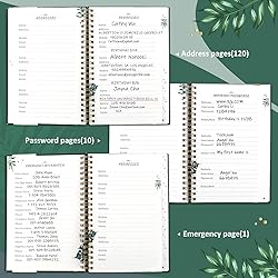 JUBTIC Hardcover Address Book with Alphabetical