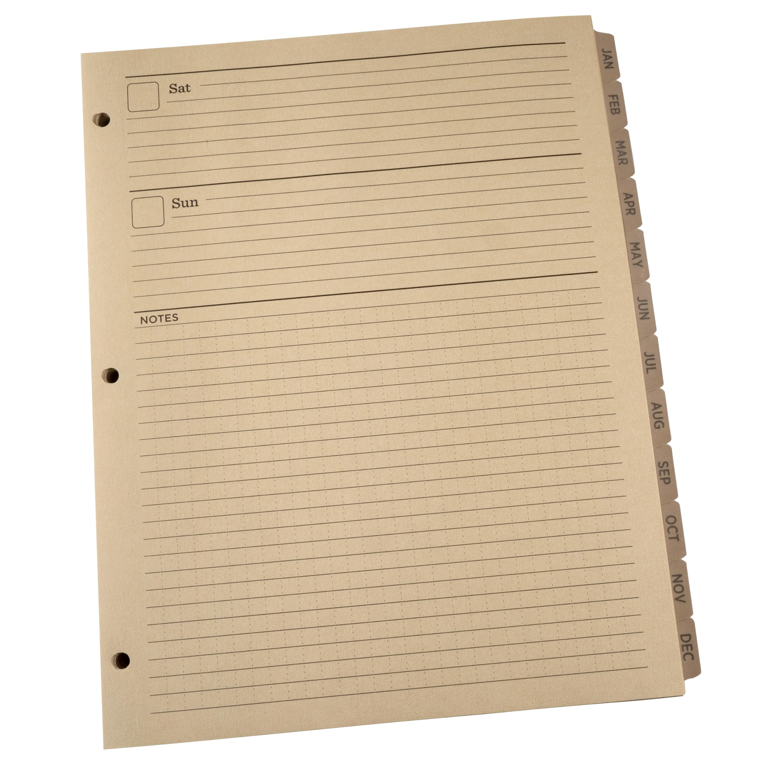 Rite in the Rain Weatherproof Weekly Calendar Set, 8.5" x 11", Tan Sheets, 65 Weeks (No. 9260W-MX)