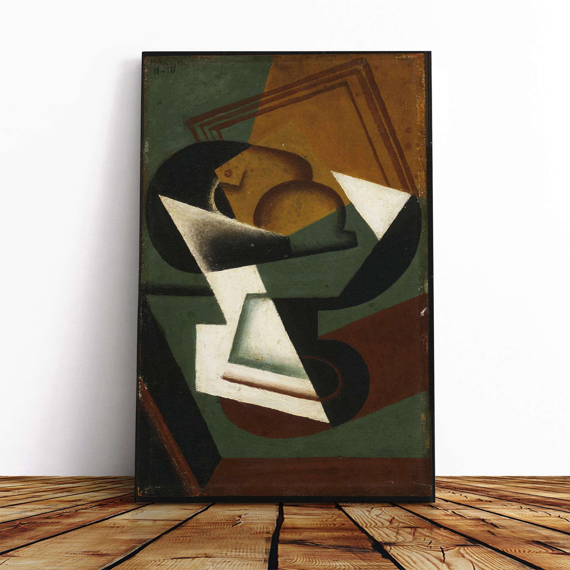Juan Gris Cafeteria Canvas Print | Gallery Wrapped 30mm Frame Wall Art | 20x14 inches | Ready to Hang | Modern Picture | Living Room Bedroom Lounge Office
