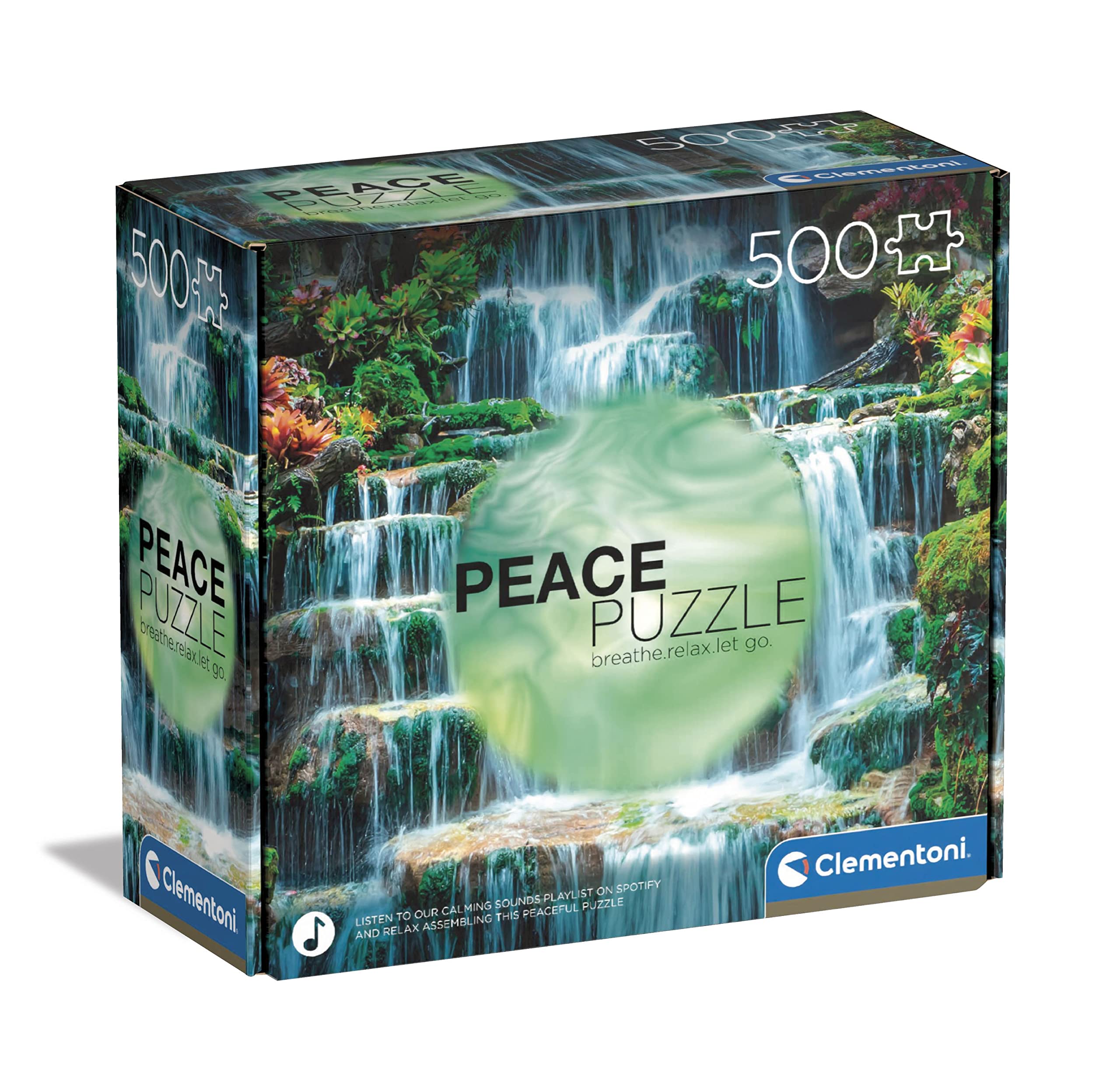 Clementoni - 35117 - Peace Puzzle - The Flow - Jigsaw Puzzle 500 Pieces, Made In Italy, Jigsaw Puzzle For Adults