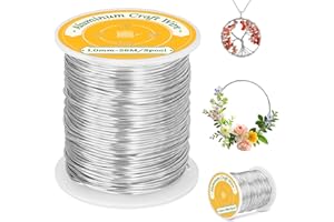 Ceecysaa 18 Gauge Aluminum Craft Wire for Jewelry Making,184 Feet / 1mm Metal Armature Wire Bendable Sculpting Wire for DIY C