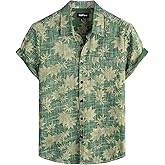 VATPAVE Mens Front Pocket Hawaiian Shirts Casual Floral Shirts Short Sleeve Button Down Beach Tropical Shirts