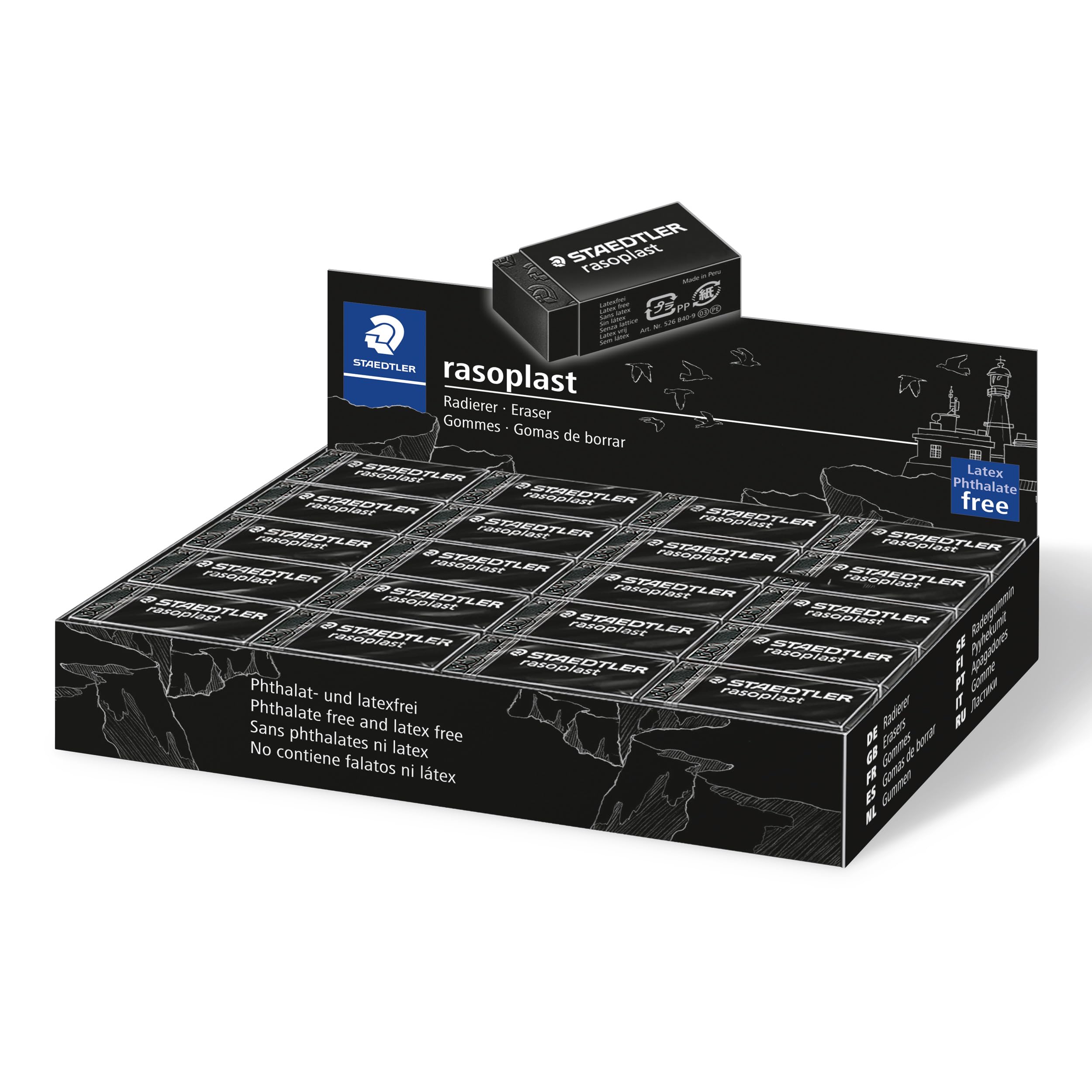 Staedtler Rasoplast 526B40-9 Eraser 33 x 16 x 13 mm - Black