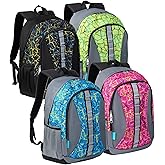 BeigeSwan Wholesale Pack of 4 Assorted Colors 18-Inch Sport Backpack in Bulk, for Adult & Nonprofit - 17.75 H x 12.5 W x 6.5 D