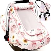 Waterproof Baby Car Seat Cover, Infant Car Seat Cover Canopy for Boy Girls | Waterproof &amp; windproof , skin-friendly for sensitive skin,Dual-layer window, Universal fit for all standard car seats