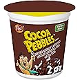 Cocoa PEBBLES Chocolatey Cereal, Gluten Free Rice Crunch, To-Go Snack, 2.0 OZ Individual Cereal Cup (Pack of 12)