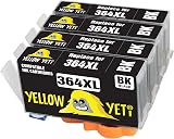 YELLOW YETI Black Ink Cartridge Replacement for HP 364 364XL Photosmart Deskjet view 1