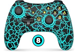 Hall Effect Switch Controller for Nintendo Switch/Switch 2/Lite/OLED, Gammeefy Wireless Switch Pro Controller Compatible with PC/Android/iOS, 9 Color Adjustable LED Switch Remote with App & Programmable