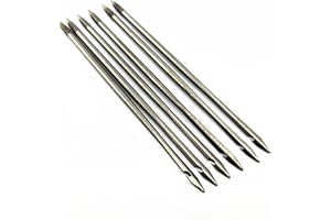 SHANHAITONGWAN 1set 6pcs 3#-2 Professional Leather Craft Shoemaker Cobbler Sewing Stitching Hook Awl Needle Tool Set Kit