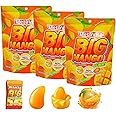 (3 Packs) MetaVita - Big Mango Gummy Candy – Individually Wrapped Peelable Mango Gummies with Real Puree – Chewy, Gluten-Free – Total 15oz