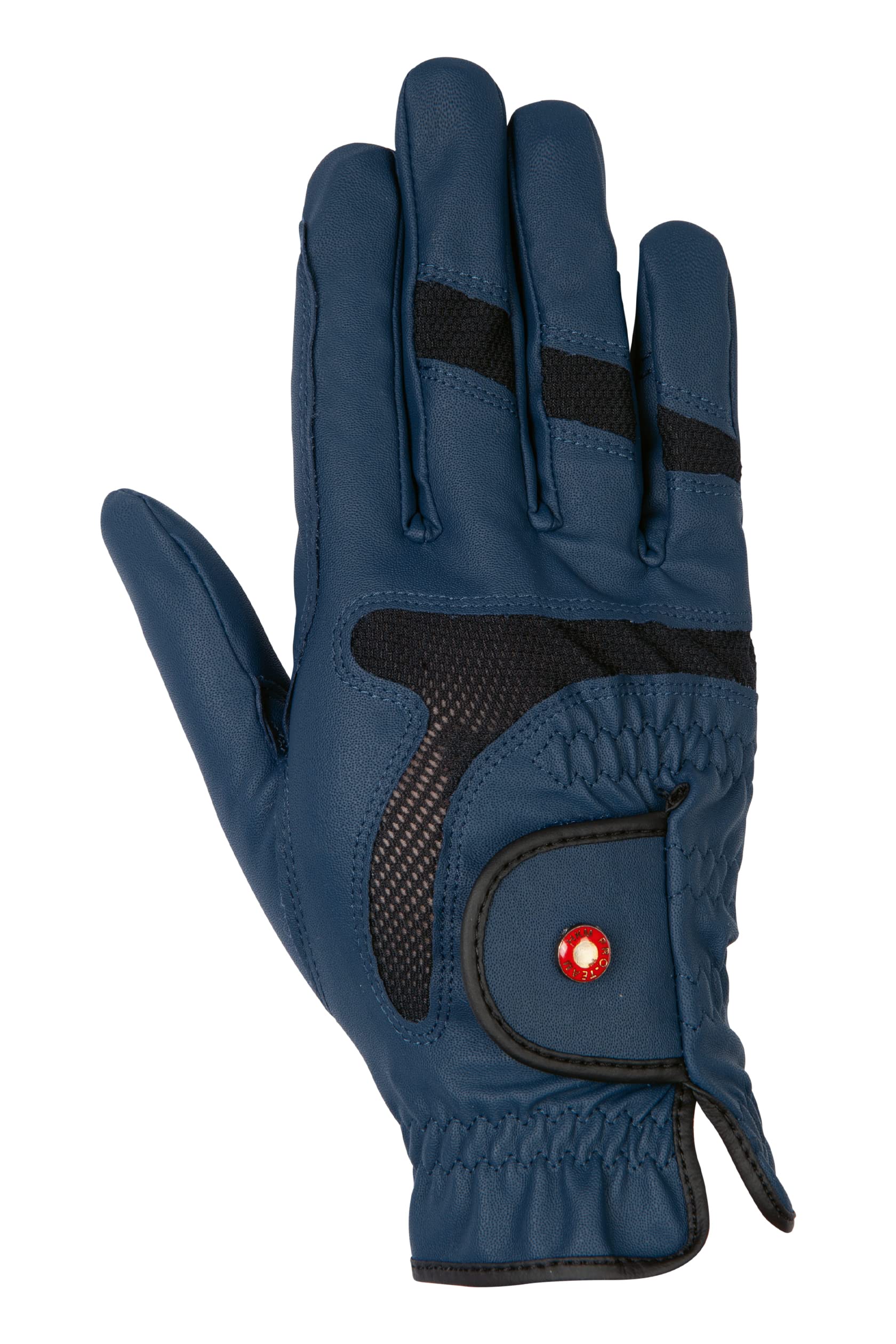HKM Unisex Professional Air Mesh Riding Gloves, Deep Blue, XL
