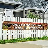Avezano Western Party Decorations, Wild West Birthday Banner Western Cowboy Party Backdrop for Photoshoot Photo Booth Wall Party Decor Supplies 98.4x19.6 Inch