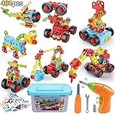 COUOMOXA 404 Pcs Building Toys STEM for Kids: 62 DIY Demo Models Construction Creative Set - Educational Toy for 5 6 7 8 9 10+ Years Old Kids Home School - Birthday Gift for Boys Girls