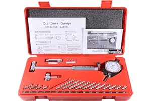 Accusize Industrial Tools Dial Bore Gauge Set, 1.4-6 inch Measuring Range, 0.0005'' Graduation Interval, Ee20-1406