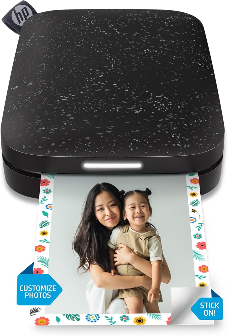 HP Sprocket 2x3 Instant Photo Printer Bluetooth Mobile Portable Black 2x3