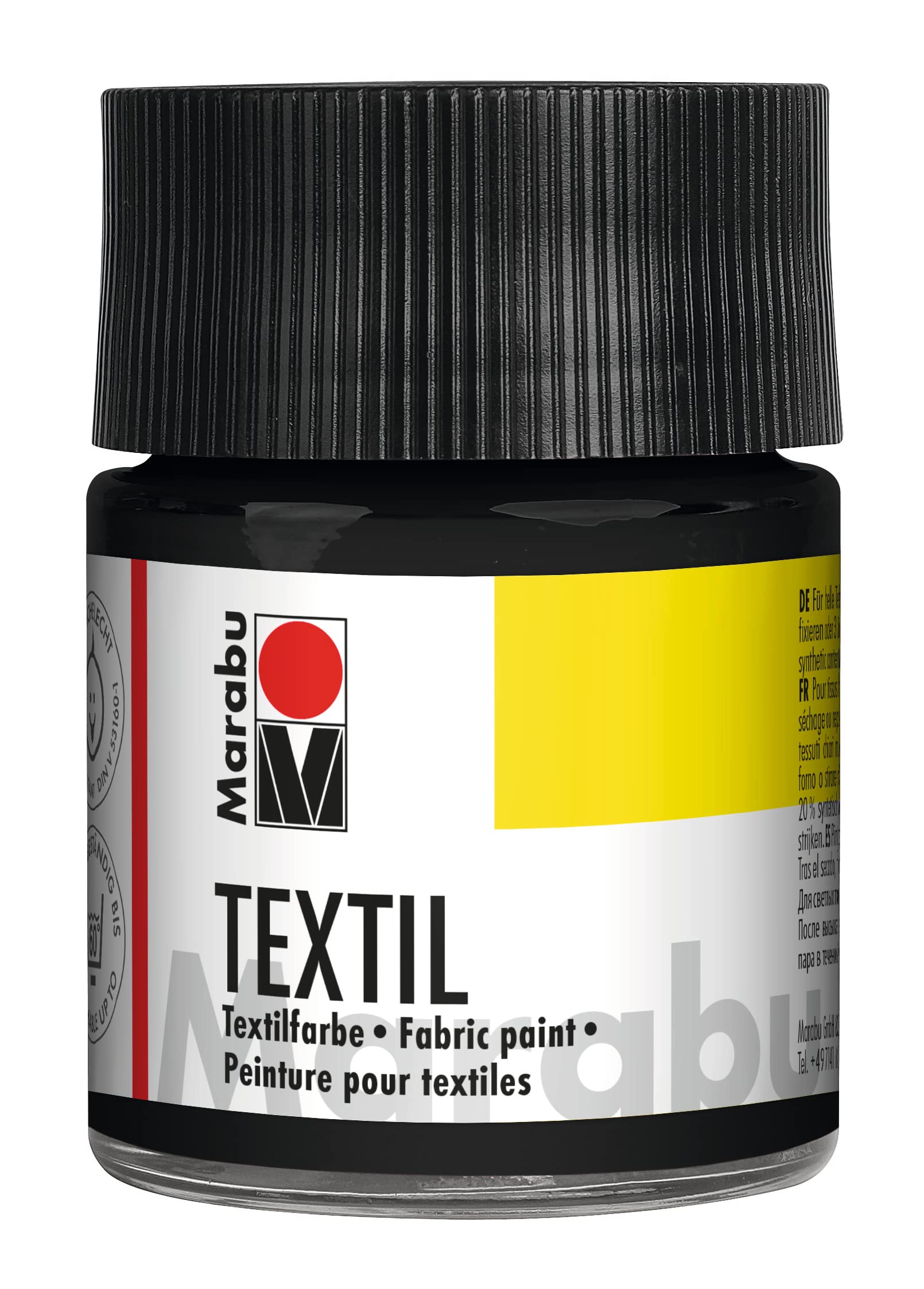 Old Holland Marabu Textil Fabric Paint 50ml - 073 Black
