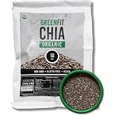 Greenfit Organic Premium Bulk Chia Seeds (10Lbs Bag) | A+ Grade Chia | Nutrient-Packed Superfood | Non-GMO | Gluten-Free Chia Seeds Bulk | Vegan