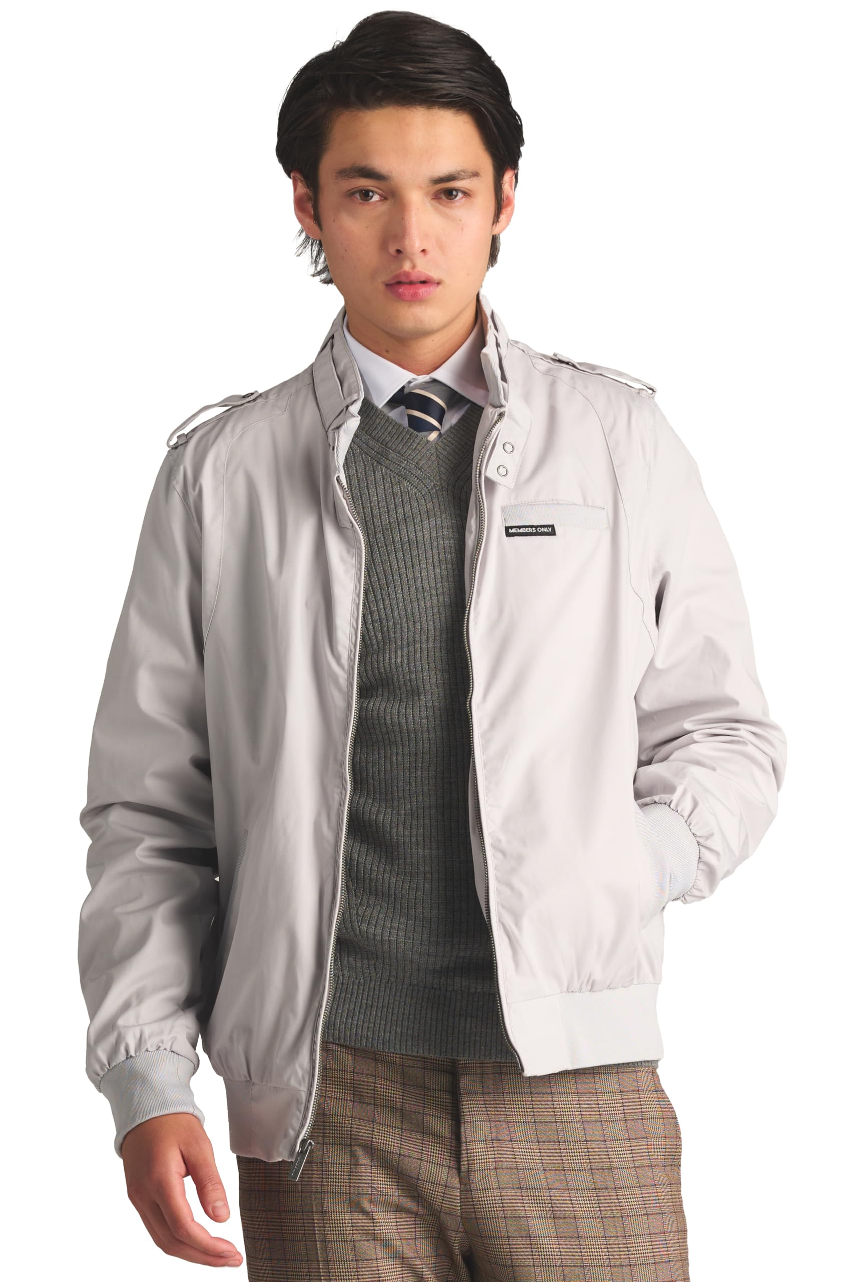 Grey Members Only Jacket Members Only Gray Men's Size XL Faux