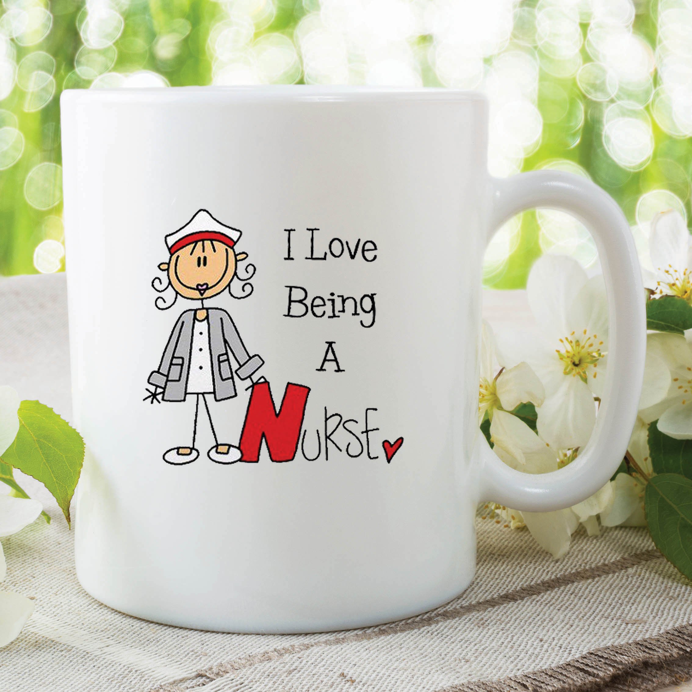 I Love Being A Nurse Mug Cup Student Work Gift Kitchen Accessories WSDMUG241
