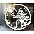 Gas Guzzler Sticker - Funny Skeleton 4x4 Truck Decal Sticker