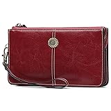 SENDEFN Leather Wristlet for Womens Wallet RFID