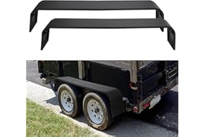 SIDASU Tandem Axle Trailer Fenders for 13"-15" Tires-Detachable Trailer Fenders with Assembly Structure Design-Steel Diamond Tread Plate Tandem Axle,Compatible with Car Hauler/Cargo Trailers