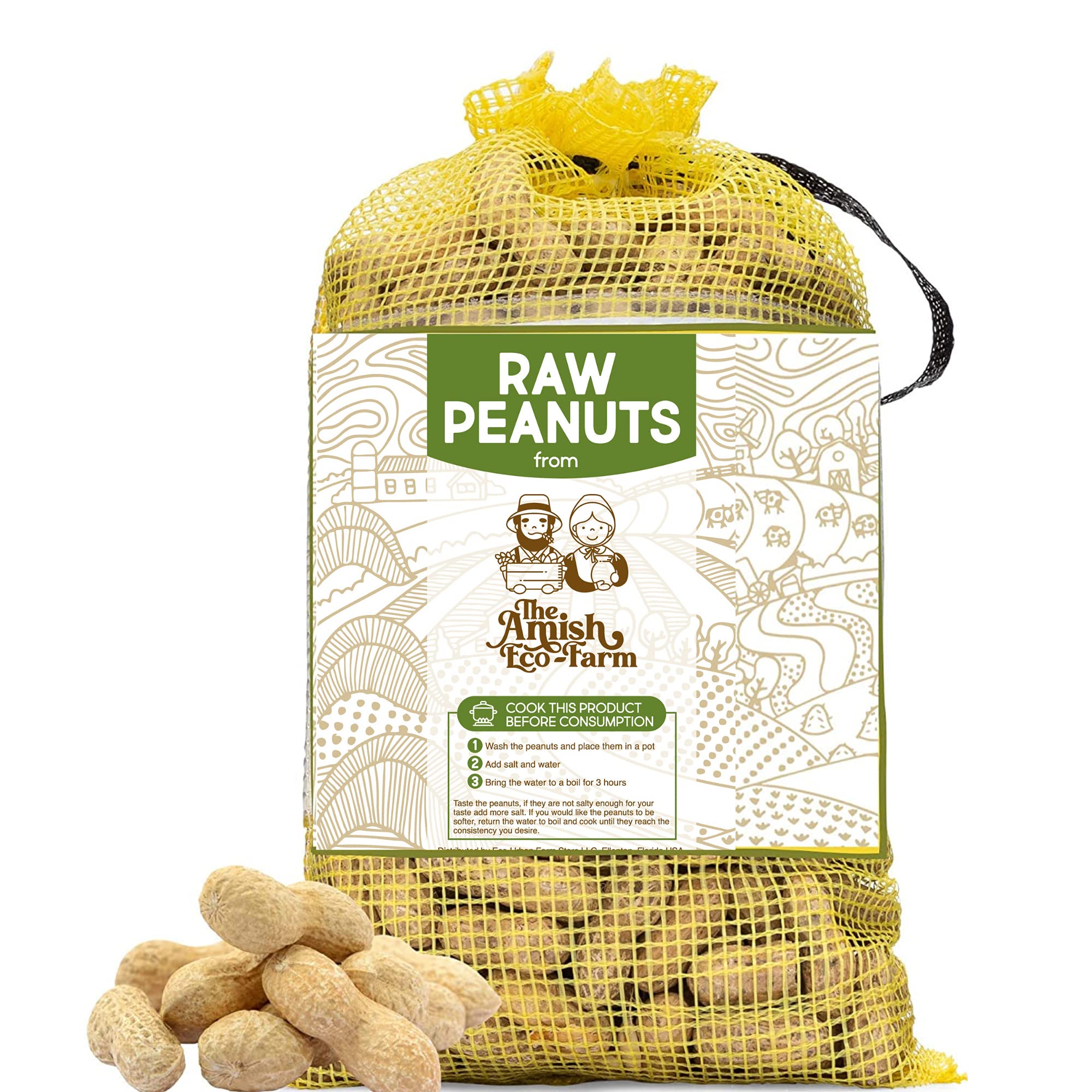 THE AMISH ECO-FARM | Fancy Size | Bulk Raw Peanuts