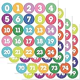 Youngever 1800 Pcs 0-99 Numbers Stickers for