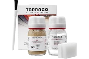 Tarrago Leather Dye Kit with Deglazer and Applicator - Restore & Recolor Shoes, Boots, Purses, Wallets, Jackets, and Furniture - Rich Pigment - 25mL