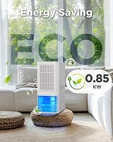 EasyAcc Bathroom Dehumidifier 1300ml/day 85W 2L Tank 30dB 15°C view 9