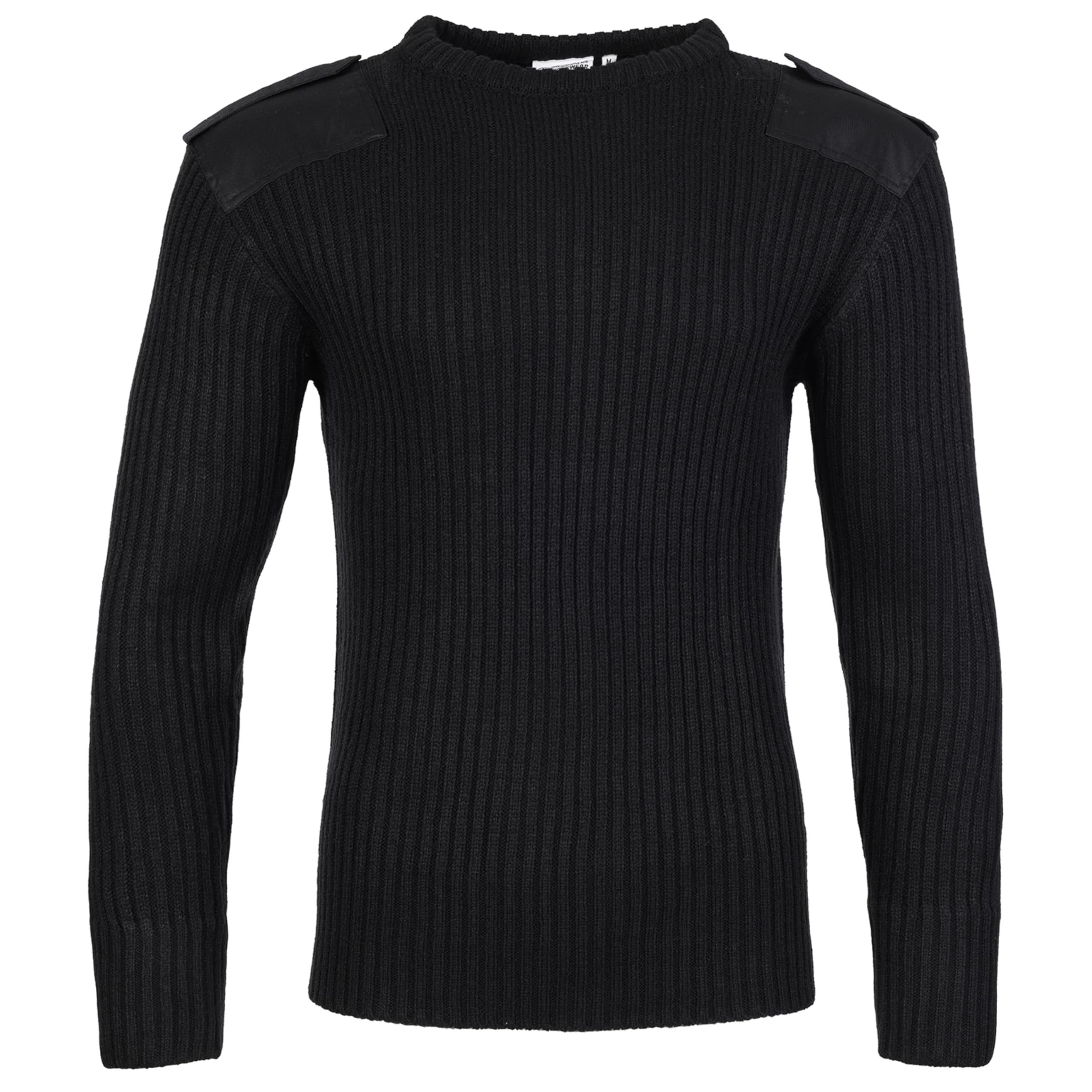 Fort Men's 120 Crew Neck Combat Jumper, Black, L UK โ image 1