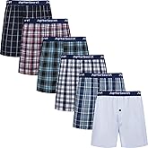 JupiterSecret Men's Woven Boxers Underwear Pack Cotton Boxer Shorts Assorted Colors