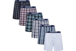 JupiterSecret Men's Woven Boxers Underwear Pack Cotton Boxer Shorts Assorted Colors