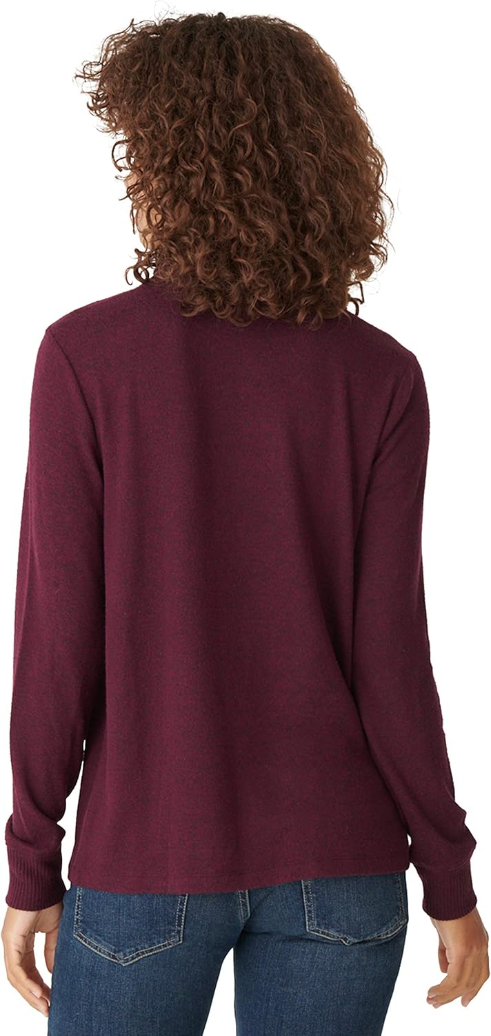 Lucky Brand Women's Long Sleeve Tunnel Neck Cloud Jersey Pullover Sweatshirt at  Women’s Clothing store