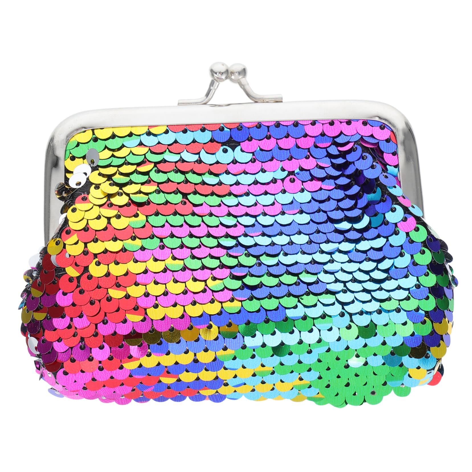 1pc Colorful Sequins Purse Mini Cosmetic Bag for Girls Stylish Coin Pouch for Cards Coins and Keys Present