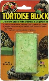 Zoo Med BB-55E Tortoise Block 142 g Calcium Spineless Cactus Veggie view 1