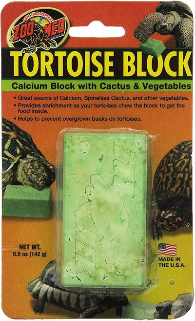 Zoo Med BB-55E Tortoise Block 142 g Calcium Spineless Cactus Veggie