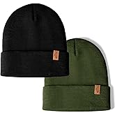 Rajputana 1 & 2 Packs Unisex Knit Winter Beanie Hats Cap Set for Men and Women