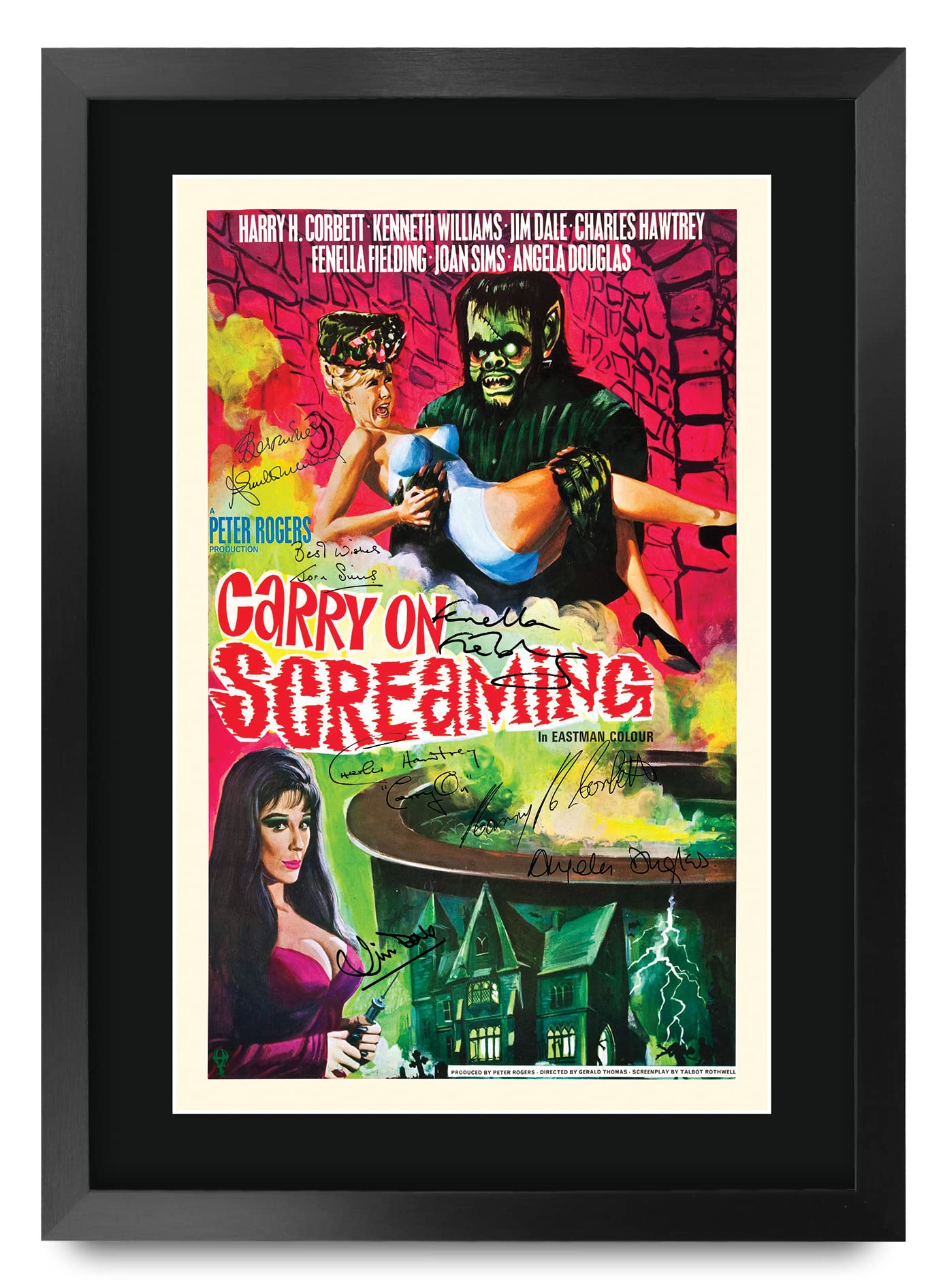 HWC Trading FR A3 Carry on Screaming Gifts Printed Poster Signed Autograph Picture for Movie Memorabilia Fans - A3 Framed