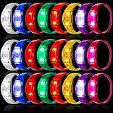 Mi.tigerwo 96 Pcs LED Glow Bracelets Sound Activated Light Up Bracelets for Adults & Kids Glow in the Dark Party Supplies Birthday Party Favors for Christmas, Halloween, Rave, New Year, Concert