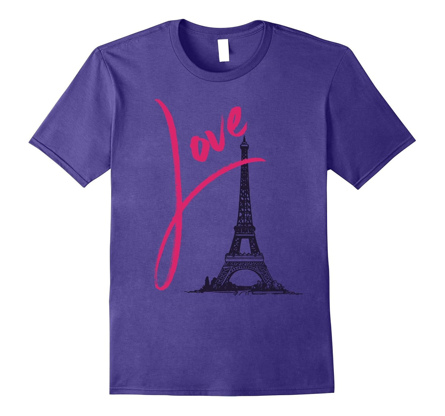 Paris Love, Je t’aime Eiffel Tower Travel Graphic TShirt